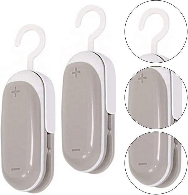 2 stk. Frisk Snack Forseglere, Plastikpose Mini Forseglingspose
