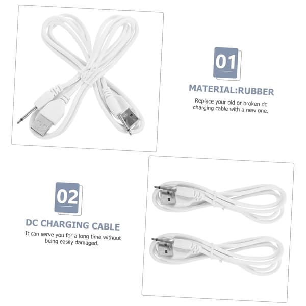 8 stk USB DC ladekabel USB til DC laderkabel for elektronikk kabelerstatning ladekabel