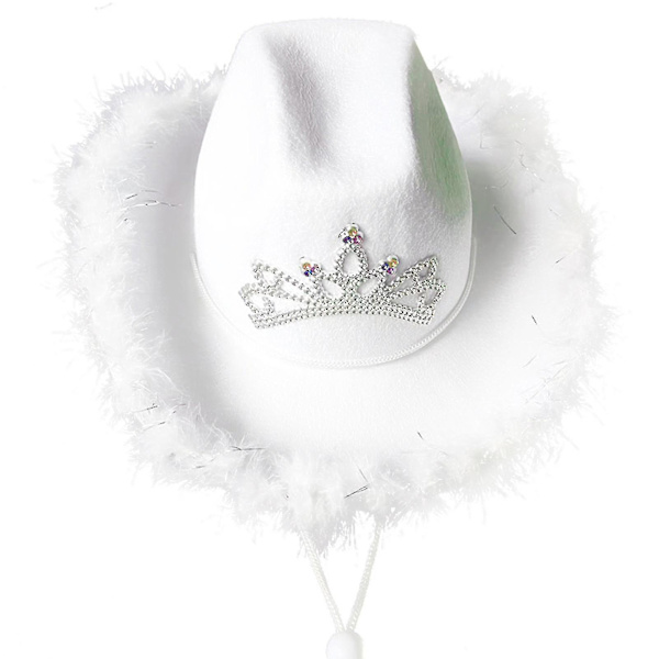 Cowboyhatt Västerländsk Cowboyhatt Fjäder Enfärgad Filthatt