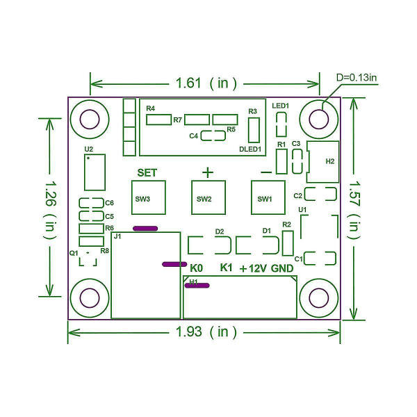 4 kpl W1209 12V DC Digitaalinen Lämpötilan Ohjainmoduulia