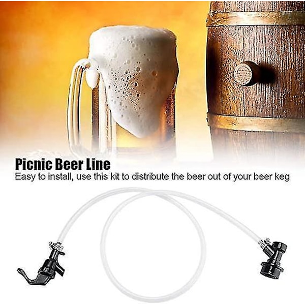 Ball Lock Line Assembly Ølslange Party Picnic Tap Afkobling