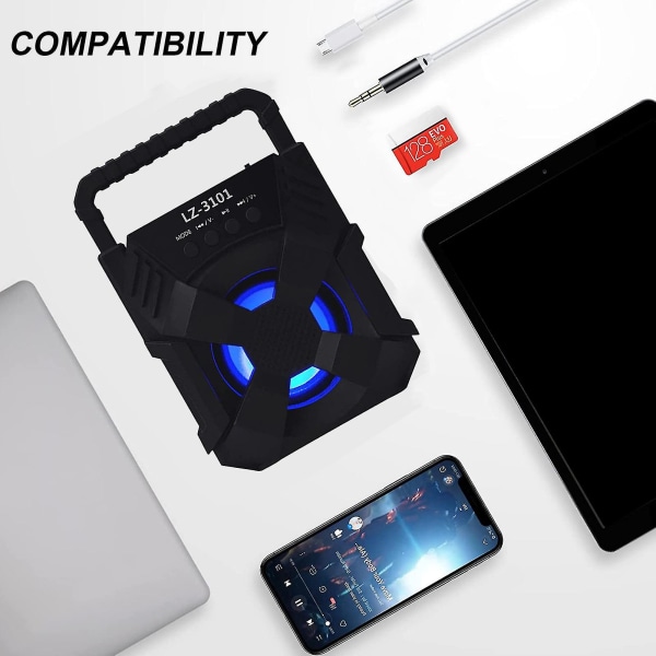 Lz-3101 Trådlös Högtalare Uppladdningsbar 360 Grader Stereo Mini Bärbar Utomhus Bluetooth-kompatibel Ljudlåda För Hemmet