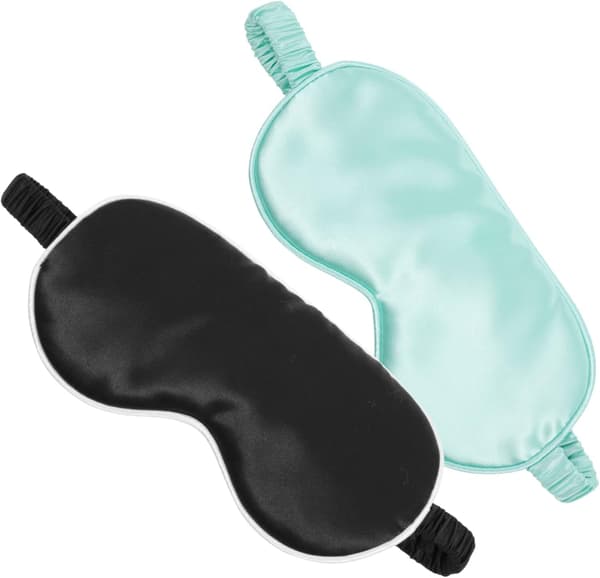 2 st Siden Sovmask Bekväm Natt Sovögonlapp Ögonlapp