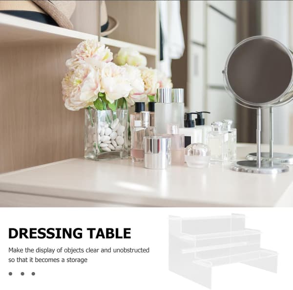 Akryl Riser Display Stativ Figur Utstillingsstativ Tre-lags Design Akryl Multifunksjonell