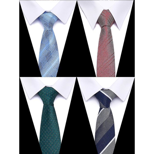 Nyhet slips herre mote slips 7,5 cm blå slips grønn oransje farge silke  slips L167 db96 | L167 | Fyndiq