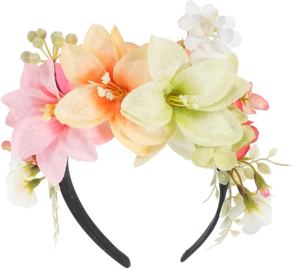 Blomsterhårbånd Liljeblomst Hårbånd av Elegant Stoffhodeplagg for Kvinner