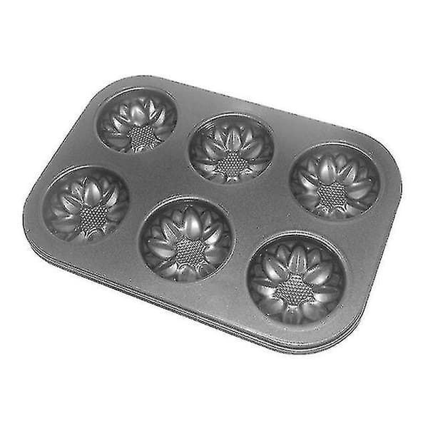 DIY Bakform för Äggkaka, Plommon 6 Hål, Bakform i Kolstål för Ugn