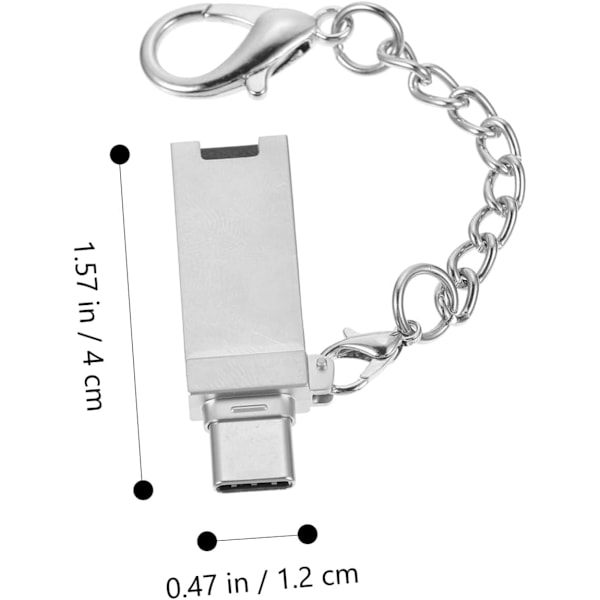 1kpl Typec-kortinlukija Type c Micro -kortinlukija Kortti avaimenperäsovittimella USB-sovittimet