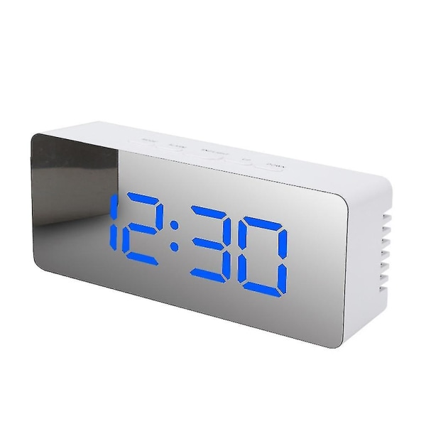 LED Digital Väckarklocka, Spegelväckarklocka LED-Display Temperaturfunktion För Sovrum, Kontor - (haoyi-yuhao
