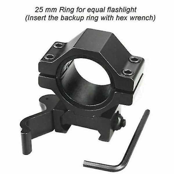 1'' 25.4/30mm Ring Weaver Picatinny Rail QD Kikarfäste