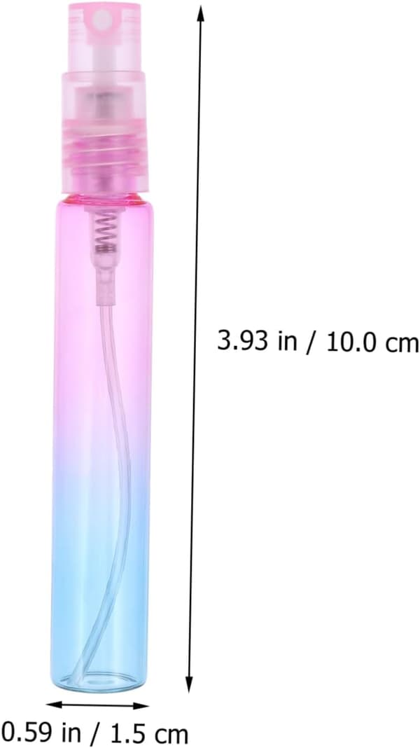 10 st glasreseparfymflaskor påfyllningsbara sprayflaskor för lockiga parfymatomizers