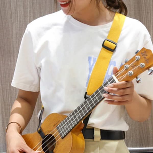 Ukuleleband Mikrofiber Bomull Stansfri Lättvikts Snygg Axelrem för Ukulele och Gitarr
