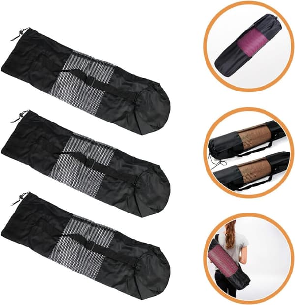 3st Utomhus Yogamattväskor Nätbärväskor 70x25cm Handhållen Yogamatta