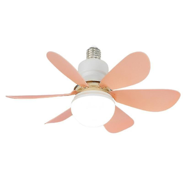 Takfläkt med lampa 2-i-1 Ac86v-265v 110v 220v Chandelierfläkt för inomhuskontor Pink