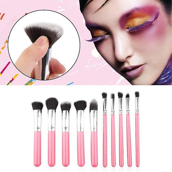 10 stk Professionelle Kosmetiske Makeupbørster Sæt