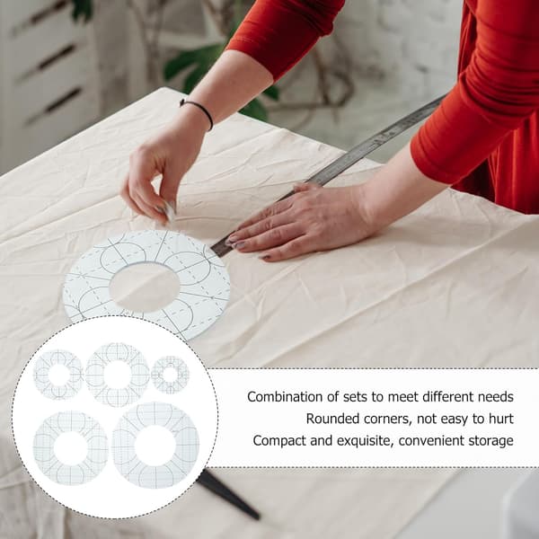 5 stk. akryl patchwork quiltelinealsæt til stofsyning DIY, præcise patchworkværktøjsskabeloner