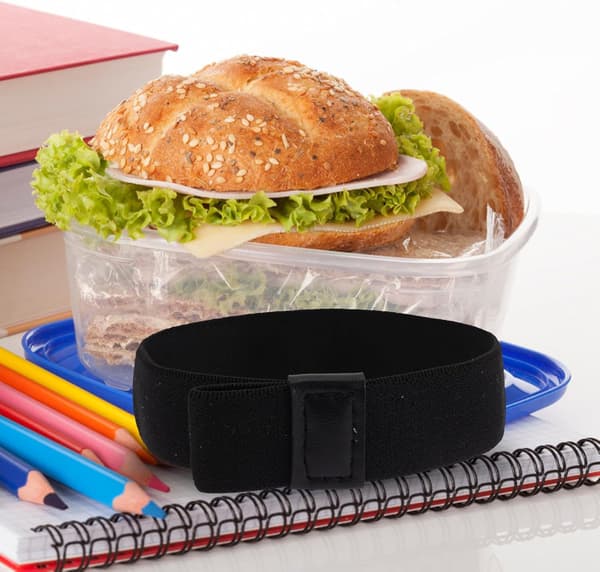 4 stk. matboks elastiske bånd i nylon, multifunksjonelle, enkle å bruke, enkel design, svart skole bento-stropp
