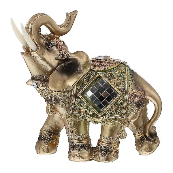 Resin Elephant Desktop Crafts Animal Figurine Ornament Decor