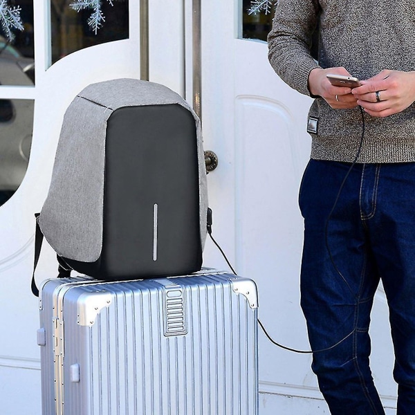 Stor Vattentät Ryggsäck Anti-Stöld Resa Skola USB-Port