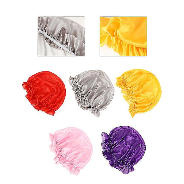 5-pack Nattmössa Sovhårvård Sovhatt Bouffant Bonnet Hattar