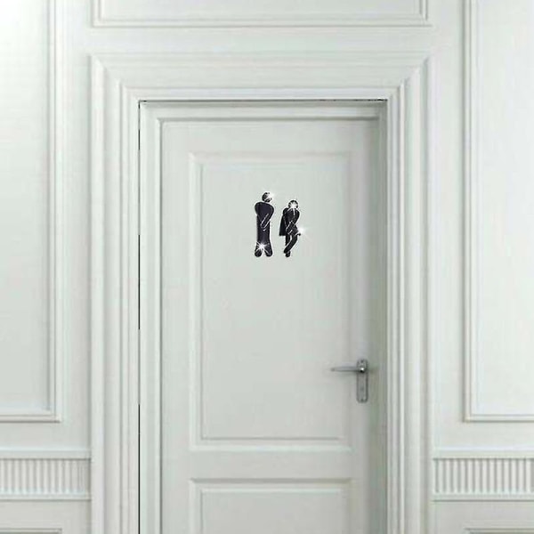 Irrotettava Mies-Nainen Vessa WC Seinätarra Deko