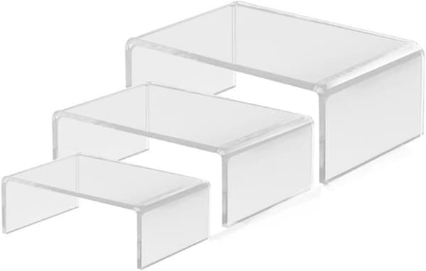 4st U-formad akryl displayställ Transparent skrivbordsorganisatör