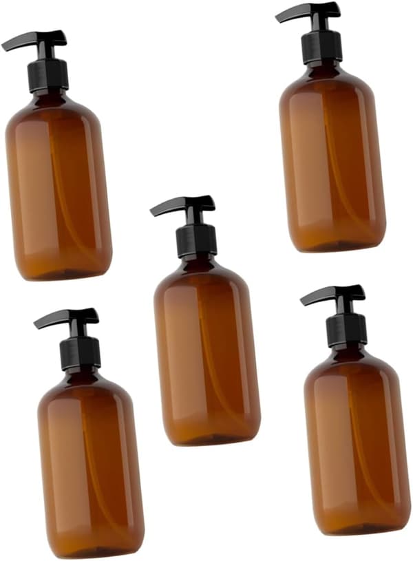 5 stk 500 ml påfyllbare pressflasker kosmetikkdispensere bærbare lotionbeholdere
