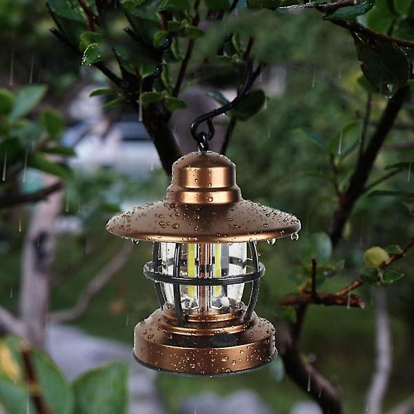 Mini Henge Camping Lanterne USB Utendørs Lys Vannresistent Hage Lampe