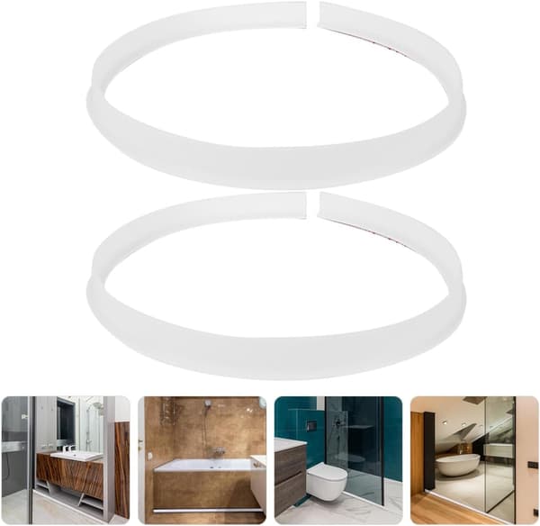 2 stk dusjvannstopper silikon sprutbeskyttelse for dusjsprutforebygging hvit barriere stripe