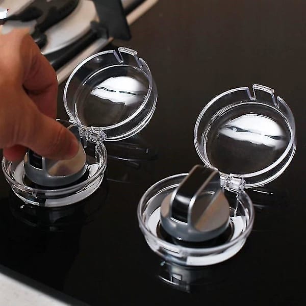 Knapdæksel Børnesikring Gasskomfur Knapdæksel Beskyttelse Baby Låse Køkken Sikkerhed Hjem Køkken 6*4cm
