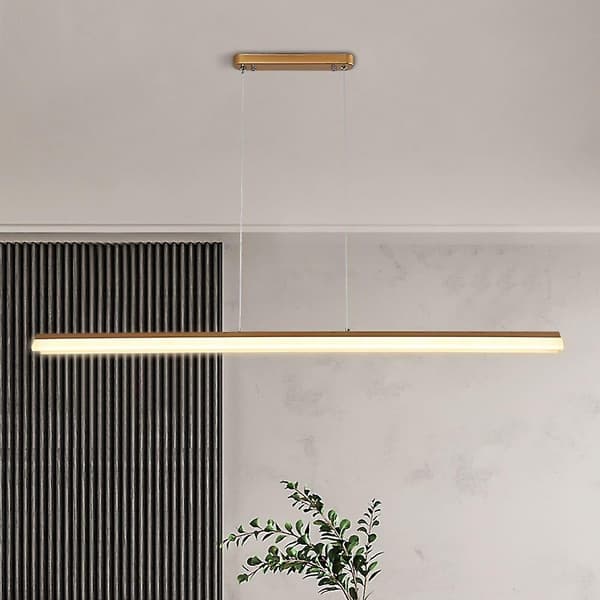 Led Lineær Pendellampe Moderne Sort Guld 100cm Kontor