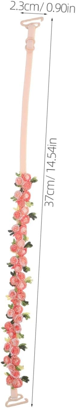 3 par blomsterstropper, broderte skulderstropper for kjoler, tilbehør