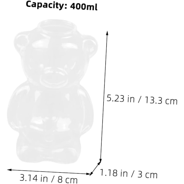 Glas Vattenkopp Björn Vinglas Tecknad Drickkopp ES 320ml Kapacitet Kontor och Hemmabruk