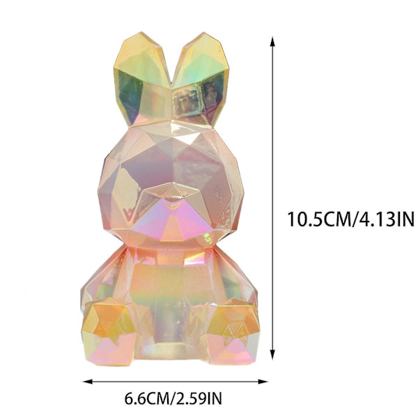 Kanin Ornament Silikon Misfarvet Kanin Skulptur Form