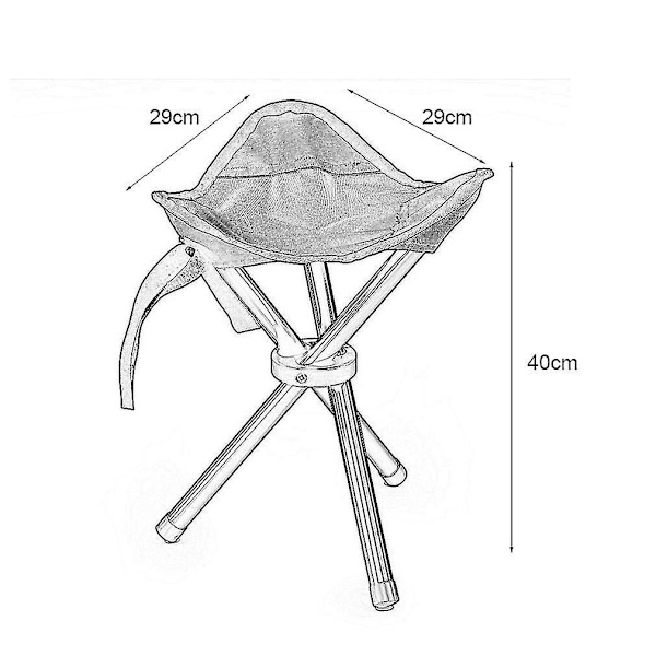 Outad sammenleggbar turtripod-krakk for utendørs camping og fiske