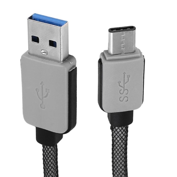 Ekstra lang flettet USB 3.1 til USB Type-C Data Sync Lading