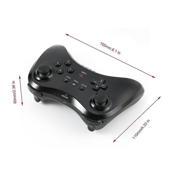 Bluetooth Pro -ohjain peliohjain Wii:lle ja Wii U:lle