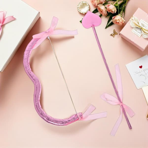 Cupids pil Valentinsdag kostyme Mini bue Hjerteformede piler rekvisittbue