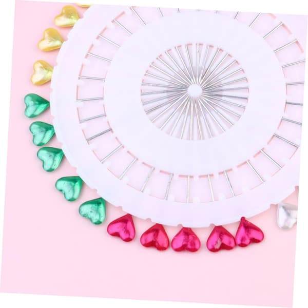 3 STK Hjertehoved Perlenåle til Syning Broderi Patchwork DIY Stofnåle