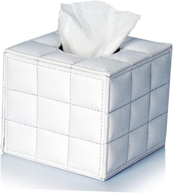 Læder Tissue Etui Tissue Box Holder til Bil Armlæn Cube Box Cover Holder