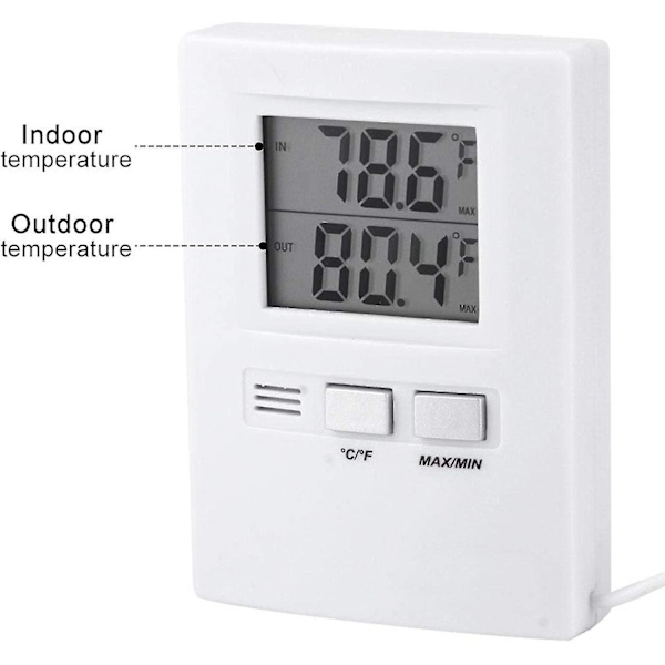Termometer Måler Tester Lcd Digital Batteridrevet