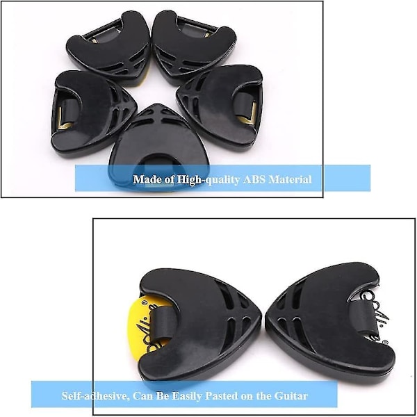 Hjärtformade Gitarrplockhållare Självhäftande Gitarrplockhållare Klämmor