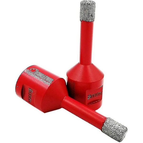 Pieces Diamantbor 8mm Bor Bits Med M14 Gevind Til Tørboring I Porcelæn Fliser Granit Marmor - Rød