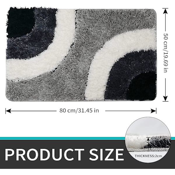 Badematte, Absorberende Sklisikker Mikrofiber Dusjmatte 50x80cm Maskinvaskbar Badematte