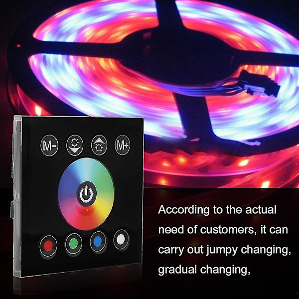 12-24v RGB Full Farge Dimmer Berøringspanel Kontroller Stripe