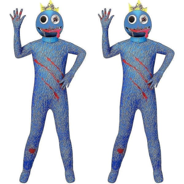 Roblox Rainbow Kids Jumpsuit Mask Fancy Performance Costume