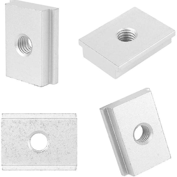 10 stk M8 T-spormutter, Aluminium glidende T-mutter, 30*23*7.8mm, M8 T-spor sklie, For trebearbeiding verktøy spor feste, versailles