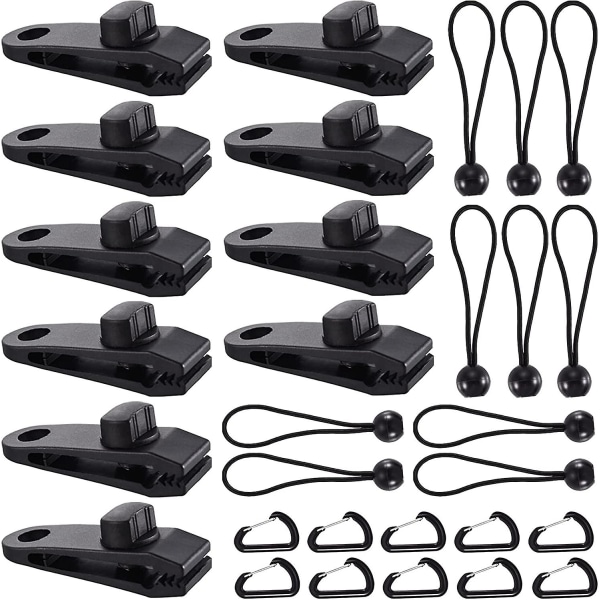 Telttarp-klips, 30 stk Tarp-klemmer, Teltsklips, Tunge Tarp-klips