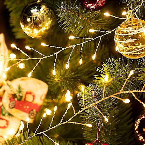 Fyrstikklysstreng med solcelle 6m 200LEDs Jul Bryllup