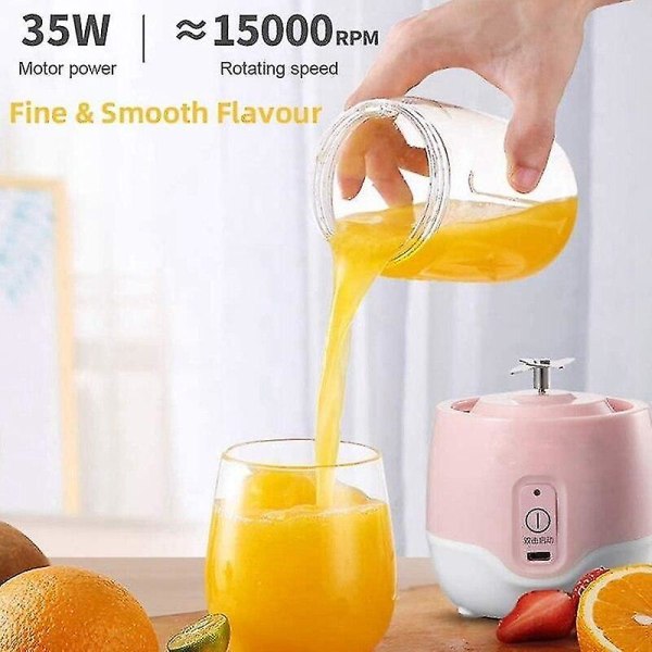 Bærbar Miniblander med 4 Blader - Moderat Juicer